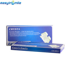 10Packs EASYINSMILE Dental Ceramic Brackets Clear Brace Roth 022 3 4 5W/hook