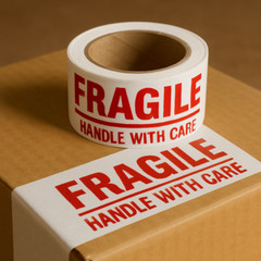 6 Rolls Fragile Shipping Tape 2″x110 Yards Packing Shipping Box Sealing Tape