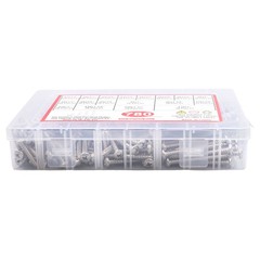 780 Pcs Pan Head Sheet Metal Screws Assortment Kit #4#6#8#10 Stainless
