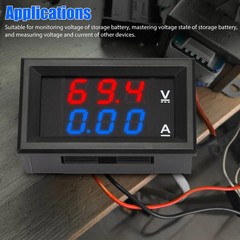 4× DC 100V 10A Voltmeter Ammeter LED Dual Volt Amp Meter Voltage Current Gauge