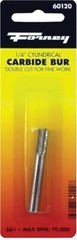 Forney 60120 Tungsten Carbide Burr with 1/4-Inch Shank, Cylindrical, 1/4-Inch