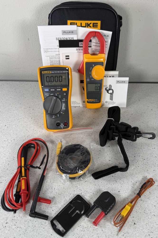 Fluke 116/323 KIT HVAC Compact Multimeter & Clamp Meter Combo Kit New!!