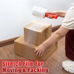 Industrial Strength Mini Clear Stretch Wrap Film 2PACK 5″ x1000ft 80GuageFood