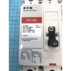 Eaton HFD3050 50A 3P 600V Circuit Breaker 65kA F-Frame Series C 6639C86G91