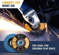 40PCS 4-1/2″ Zirconia Flap Disc 40 Grit Angel Grinder Sanding Grinding Wheels