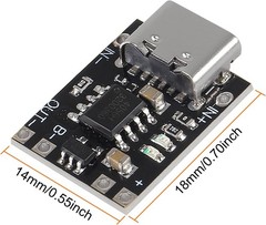 10pcs TP4057 1A 3.7V Lithium Battery Charging Board Type C USB Ultra-Small