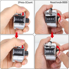 12 Pcs Hand Tally Counter 4-Digit Lap Counter Clicker, Manual Mechanical