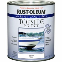 Rust-Oleum 207000 Marine Coatings Topside Paint WHITE Semi-Gloss qt