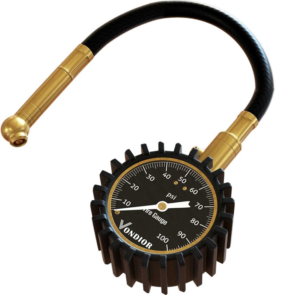 Vondior 0-100PSI Tire Pressure Gauge 2 Inch Glow Dial ANSI Certified
