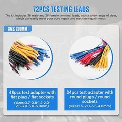 Automotive Multimeter Test Leads Kit Banana Plug Test Leads Diagnostic 104pcs