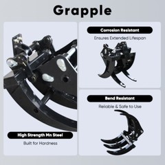 NEW Mini Excavator Grab Bucket Attachment for 0.8-1.5T Excavator Free Shipping