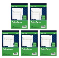 3-Part Carbonless Sales Order Book, 50 Sets per Book, Wraparound Cover, 250 Tota