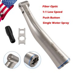 SANDENT Dental 1:1 Fiber Optic LED Contra Angle Handpiece Push Button E-type SA