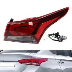 2017-2019 Hyundai Accent Rear Tail Light Assembly Left+Right Halogen Clear Lens