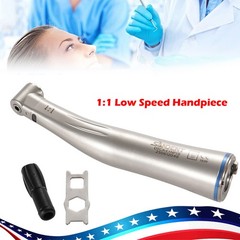 SANDENT Dental 1:1 Fiber Optic LED Contra Angle Handpiece Push Button E-type DT