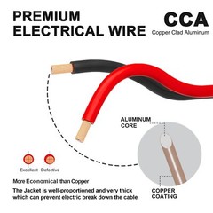 100ft 14/2 Gauge Red Black Cable Hookup Electrical Wire Led Strips Extension Wir