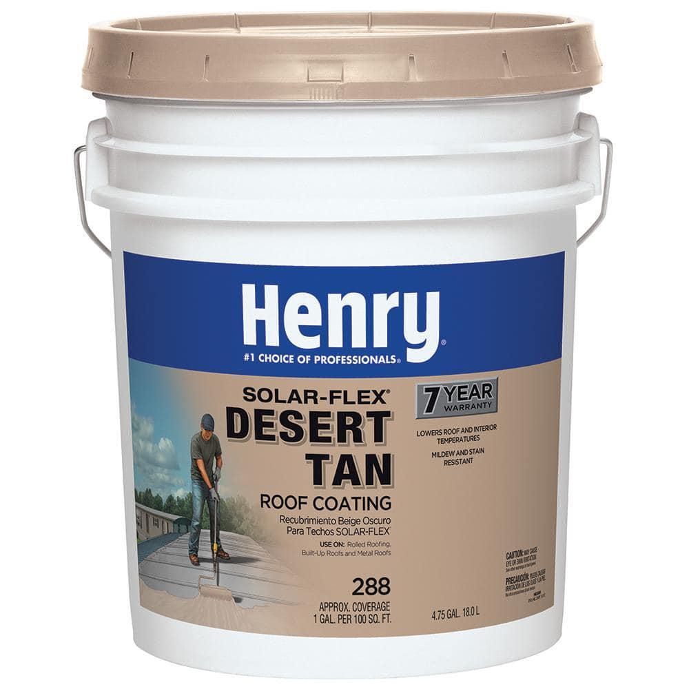 Henry 288 Solar-Flex Tan Acrylic Elastomeric Reflective Roof Coating 4.75 Gal