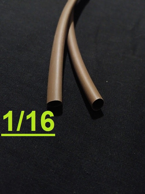 1/16 ” inch 1.6mm BROWN 2:1 heat shrink tubing polyolefin (1 FOOT)
