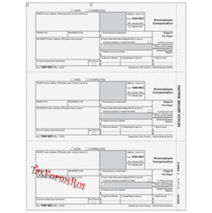 2022 IRS Tax Form 1099-NEC Laser 6 recipients+(1)1096 #NECS405 – 3UP 4pt NO Env