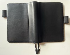 RARE Hobonichi 2008 A6 Black Leather Cover EUC! W/ New Hobo A6 Grid Notebook