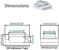 Griver 100 Pack Strip Light Mounting Brackets,Fixing Clips,One-Side Fixing,10…