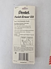3x-Pentel Twist-Erase III Pencil 0.7 mm Assorted Colors 2-Pack 2 Eraser Refills