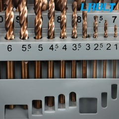 LABLT 25 Pcs 1-13MM Cobalt Jobber Twist Drill Bit Sets For Drilling Hard Metal