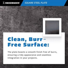 Sandbaggy Square Steel Plate – Hot Rolled Steel – Burr Free, Rust Resistant