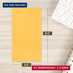 ESSENTIAL #7 100 Piece Cash Envelopes 3.5″ x 6.5″ with Gummed Flap, Small Parts