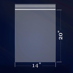 Plastic Zipper Bags 14×20 Large Clear Reclosable Storage Pouches 100 Pack