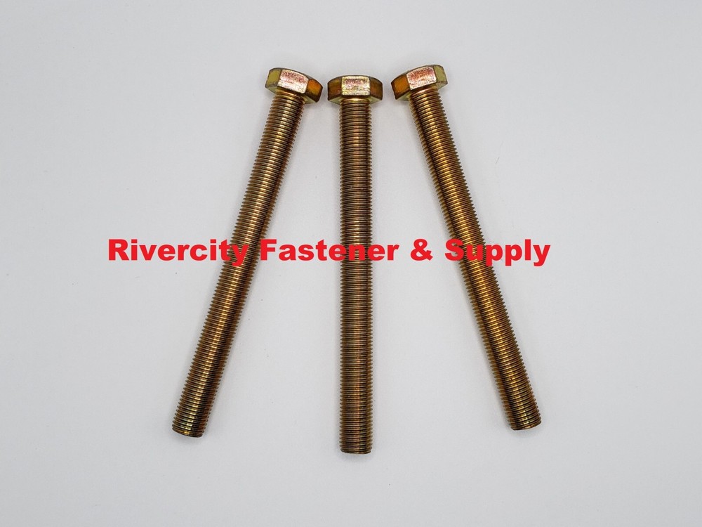 (3) 1/4-28×3 Tap Bolts 1/4×3 Grade 8 Hex Head Screws 1/4x28x3 Full Thread bolt