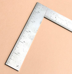 Brown & Sharpe Mfg. Co. No. 547 6 x 5 Inch Thin Steel Square. Made in the USA.