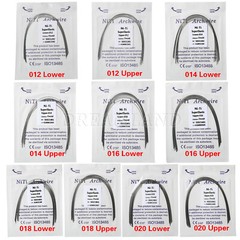 Dental Ortho Super Elastic Niti Round Arch Wire Ovoid 012-020upper/lower all