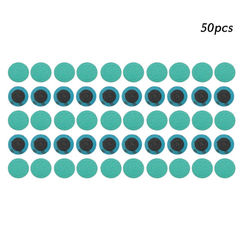 2 Inch (80 Grit) Green Zirconia Quick Change Sanding Discs Type R – 50 Pack