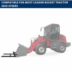 43″ 1500lb Pallet Forks Clamp on Loader Bucket Skidsteer Tractor 60″ 4000lbs