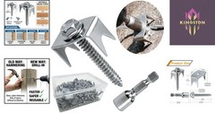 Effortless Fence Staples: 200 Pcs Reusable 1.6 Inch Steel Screws with Hex Socket