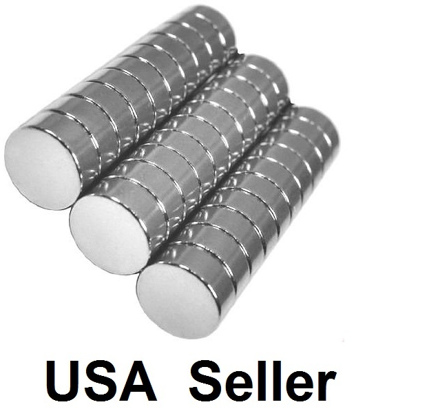 lot 100 50 5/16″ X 1/8″ Neodymium Disc Strong Rare Earth N48 Small Fridge Magnet