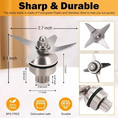 1/6/12PCS Wet Blender Blade Assembly104675 104675B Fit For Vitamix 64OZ&32OZ