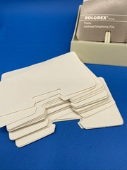 ROLODEX Petite vintage 1990s Address/Telephone File Model S-300 Putty extras box