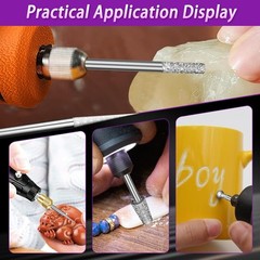 Multi-Shape Diamond Grinding Bit Set for Dremel – 52pcs for Precision Crafting