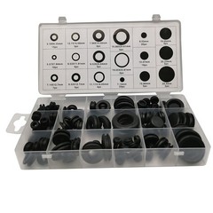 125PCS/Set Rubber Grommet Firewall Hole Plug Electrical Wire Gasket Assortment