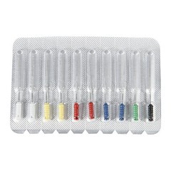 10pc Dental Barbed Broaches #1-6 Assorted Handle Endodontic File 25mm Stainless