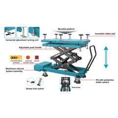 1.2 Ton Electric Lift Platform For Energy Vehicle Battery Repair Double Cylinder