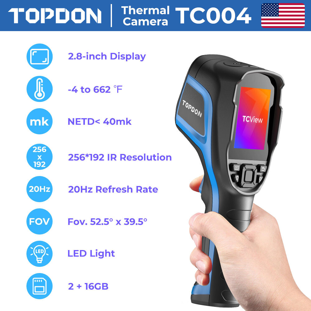 256X192 Infrared Thermal Imager Thermal Camera IR Resolution 10800P LCD Screen