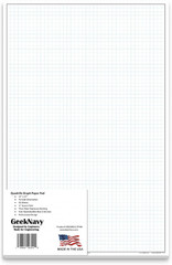 11×17 Inch Quadrille Graph Paper Pad 50 Sheets Portrait Blueprint Grid 0.25 Inch