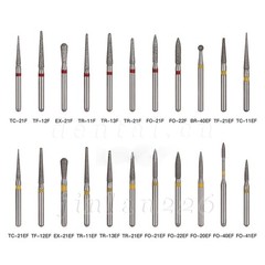 100 Types Dental FG Diamond Burs For High Speed Handpiece Friction Grip 50pcs