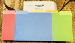 Blue Summit Supplies 100 Pack Colored File Folders Letter Size with Cut Tabs