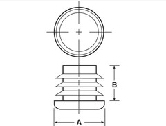 2-1/2″ OD Round 14-18Ga Black Plastic End Cap Plugs (2.34″ to 2.40″ ID)