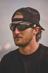 2 Birdz Eyewear Eagle Motorcycle Skydiving White Goggles Clear & Yellow Lenses