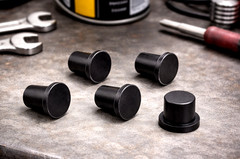 1/4” Rubber Hole Plugs Push In Stem Bumper 20 per package